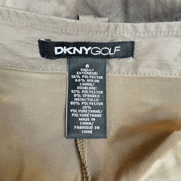DKNY GOLF Skort‎ Womens 6 Brown Polyester Nylon Blend Pockets Pleated Front - Picture 6 of 7
